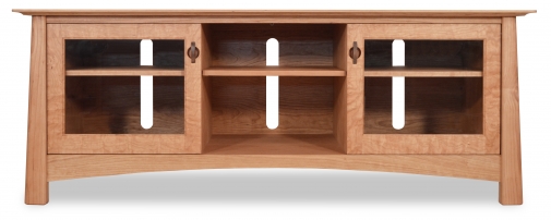 Harvestmoon TV Console 2 with Doors Cherry Maple Corner Woodworks